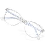 Madison Avenue Blue Light Blocking Glasses Anti Eyestrain UV Glare Blue Light Glasses for Women TV Phone Computer Gaming Eyeglasses (Clear)