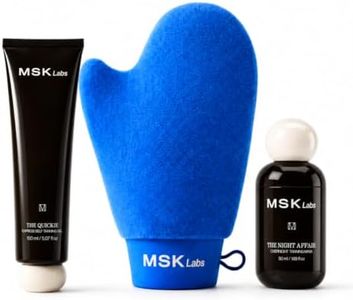 MSK Labs Quickie Express Body Self Tanner, Night Affair Overnight Face Mask and Tanning Mitt Complete Bundle