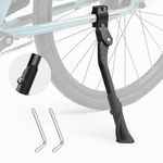 VidFair Bike Kickstand Adjustable Bike Stand Foldable Height Mountain Bike Stand Universal Road Bicycle Side Stand With Hexagon Allen Keys Suitable for Kids Adults 24-29 Inches Wheels Black