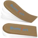 Heel Lift Inserts for Women Shoes - 4 Layers Adjustable Orthopedic Shoe Lifts for Men Uneven Legs- Gel Heel Inserts for Leg Length Discrepancy Heel Pain Heel Spur - 1/4" 1/2" 3/4" (Size S,1 Pair)
