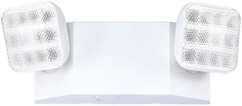 Gruenlich LED Emergency Exit Lighting Fixtures with Two LED Heads and Back-Up Batteries- US Standard Emergency Light, UL 924 Qualified, 120-277 Voltage, 1-Pack