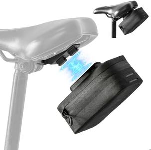 Danuosie Bike Seat Bag, Magnetic & Waterproof Saddle Bag Bicycle, Quick-Release Bike Bag, Bicycle Under Seat Bag for Mountain Road Bikes