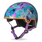 Micro Scooters | Bike/Scooter Printed Deluxe Children's Helmet | Cycling Accessories | Adjustable Headwear | Boys & Girls | 48-54cm | Toucan Purple