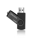 ENUODA Memory Stick 128GB USB 2.0 Flash Drives Swivel Design Storage Thumb Drive Pen Drive (Black)