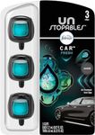 Febreze Car Air Freshener Vent Clip Unstoppables Fresh Scent, .07 oz Car vent Clip, Pack of 3