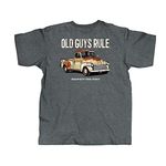 OLD GUYS RULE Men's Graphic T-Shirt, Respect The Rust - Gift for Dad, Grandpa, Husband, Father's Day, Birthday, Holiday - Funny Novelty Tee for Antique Car & Truck Enthusiasts (Sports Grey, XX-Large)