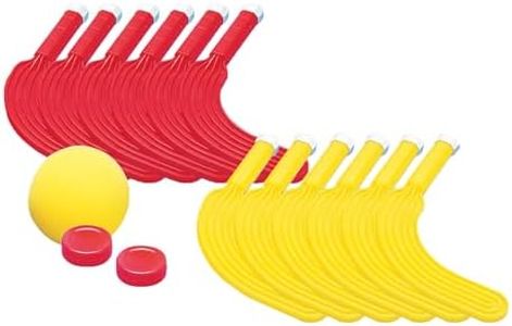 Champion Sports SHS1 Scooter Hockey Set, 12 Sticks, 2 Pucks, 2 Balls, Ages 5 and Up