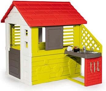 Smoby - Nature Playhouse & Kitchen for children for indoors and outdoors, with kitchen, kitchen toys, a garden house for boys and girls aged 2 and over