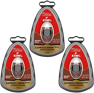 KIWI Express Shine Instant Shine Sponge Brown 0.23 oz (Pack of 3)