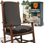 Elmara Rocking Chair Cushion Set – Doctor Designed Contour Memory Foam Cushions are The Ultimate Comfort Solution for Indoor and Outdoor Rocking Chairs – Extra-Durable Covers, Jumbo Size (Dark Brown)