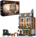 PANTASY Baker Street 221B Apartment Adult Building Block Set Architecture Modular Model, Sherlock Holmes Fans' Collectible Brick Kit Creativity Exquisitely Replica Assembly Toy for Home and Office