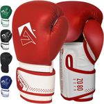 AQF Boxing Gloves for Training & MMA Muay Thai Punch Bag Sparring MMA Gloves for Kickboxing Fighting & punching bag with Extra Layers of Padding (Red, 10oz)