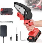 JOY JESTURE 24V Cordless Rechargeable Chainsaw, Battery Powered Electric Saw For Tree Branch Wood Cutting Garden Trimming Mini 5-Inch Portable Power Machine Procut One Hand Operated Lightweight