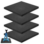 4 Pieces Rubber RV Jack Pads 12 x 12 x 0.75 Inch Thick RV Leveling Blocks Stabilizer Jack Pads for Travel Campers RVs Trailers, Prevents Sinking and Aids in Stabilizing