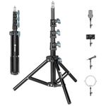 TARION Mini Light Stand for Cameras - 130cm Portable Lighting Tripod Stand Photography Light Stand Lightweight Foldable Tripod Stand Compact for Video Recording Videography Live Streaming TLS-02