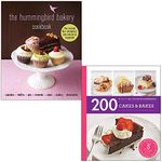 The Hummingbird Bakery Cookbook By Tarek Malouf & 200 Cakes & Bakes By Sara Lewis 2 Books Collection Set