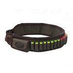 TOURBON Shotgun Hunting 12 Gauge Shot Gun Shell Cartridge Ammo Bandolier Belt with Two Pockets - Green