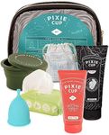 Pixie Cup Teen Menstrual Cup Kit - Best First Period Cup Starter Kit - Wash, 20 Wipes, Lube, Public Restroom Carry Cup & Storage Bag - Proven to Be What You Need to Become A Successful Cup User