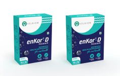 Velbiom enKor-D Immunity Boosting Daily Probiotic for Oral Health | Prevents Sore Throat, Cough, Oral Infections | Prevents Bad Breath | Mint Flavour | For All Ages | 10 Sachets pack of 2+Pouch