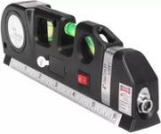 Mass Pro Digital Distance Laser Level Meter Pro 3 Leveller (Black) 2 Line Measuring Tape Horizontal Vertical Measure 8FT Aligner Ruler Area Non-magnetic Line Level (30 cm)