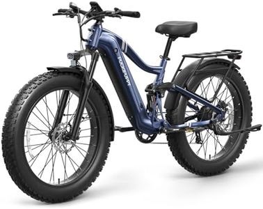 PUCKIPUPPY Boxer Electric Bike for Adults 960W, Full Suspension 48V 20AH Battery Ebike, 26" Fat Tire 28MPH 80Miles Range Mountain Electric Bicycle, 7 Speed Hydraulic Disc Brake