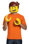 Disguise Men's Emmet Adult Costume Kit, Orange, One Size Adult