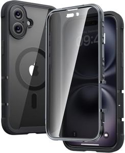 Diaclara Magnetic Designed for iPhone 16 Case 6.1" Full Body Bumper, [Compatible with MagSafe] Military Drop Proof Cover with Built-in Privacy Screen Protector