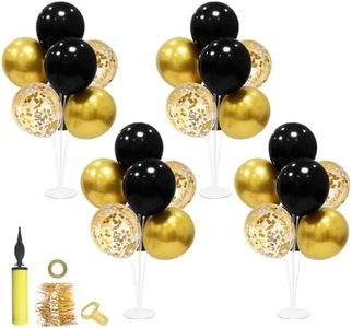 ZJDHPTY 4Set Black and Gold Balloon Stand Table Centerpieces Party Decor