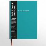 Ohh Deer Daily Planner Notebook A5-288 Page Undated Organiser Journal Notebook - To Do Book, Hourly Schedule Planner, Notes Page - A5 Undated Diary for New Job or University - Sea Teal