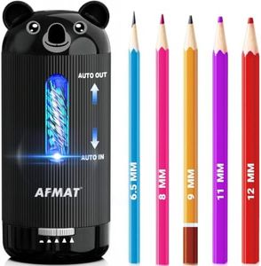 AFMAT Electric Pencil Sharpener, Fully Automatic, for 6.5-12mm Pencils