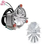 Adviace 3-21-08639 Combustion Blower Exhaust Fan Motor for Harman P38, P43, P61, P61A, P68, Accentra 52i, Advance Pellet Stove, with 5" Double Paddle Exhaust Fan Blade Impeller.