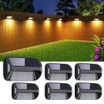LETMY Solar Fence Lights Outdoor, 6
