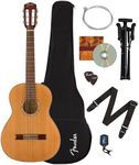 Fender 3/4-Size Nylon String Acoustic Guitar Starter Kit for Beginners with Gig Bag, Stand, Nylon Strings, Tuner, Strap, and Austin Bazaar Instructional DVD