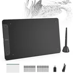 VEIKK VK1060PRO V2 Large 10 x 6 Inch Drawing Tablet with 2 Scroll Wheels, 6 Express Keys, P05 Battery-Free Stylus (8192 Levels Pressure), Compatible with Android/Windows/Mac/Linux OS
