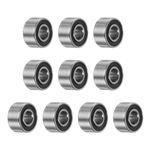 sourcing map 10pcs MR52-2RS Miniature Deep Groove Ball Bearings 2x5x2.5mm Rubber Sealed Bearings for TRX4 1/10 RC Cars Trucks, 3D Printer, P6 (ABEC 3)