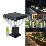 Homehop Solar Gate Light Outdoor Wireless Waterproof Automatic Pillar Lamp for Home Garden Decor,Patio, Lawn,Landscape (Aluminium, 3 Colour Modes)