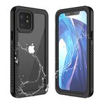 DINGXIN iPhone 12 Case Waterproof IP68 Certified Shockproof Dirt-Proof Snow-Proof Cover for Apple iPhone 12 6.1 inch 2020 Black