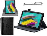 Navitech Black Case with 360 Rotational Stand & Stylus Compatible with Dell Venue 8 Pro 5855 8" Tablet