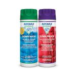 Nikwax Down DUO-Pack, 300ml, Cleans and Waterproofs Down Filled Gear, Jackets, Vests, Sleeping Bags, Quilts, Comforters