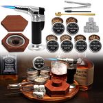 Cocktail Smoker Kit with Torch–Whiskey Smoker Infuser Kit, Old Fashioned Drink Smoker Kit–6 Flavors Wood Chips for Whiskey and Bourbon Cheese, Salad and Meats Birthday Bourbon Whiskey Gifts for Men