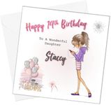 Personalised Teenage Girls Birthday Card for Daughter Granddaughter Niece Sister Goddaughter Girls 11th 12th 13th 14th 15th 16th 17th 18th