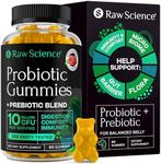 Probiotic Prebiotics Fiber Gummies Supplement - Digestive & Immune Support, Bacillus Subtilis, Coagulans, Probiotics for Women & Men Digestive Health - Fiber Gummies for Adults, Gut Health, 60 Gummies