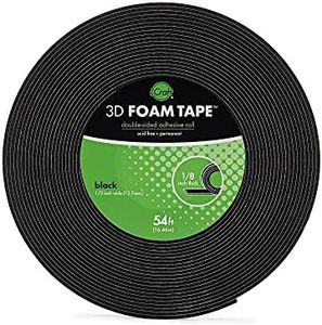 iCraft 3D Foam Tape Roll - Black 0.5" X54'*