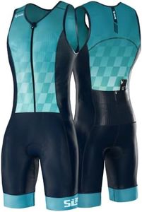 SLS3 Triathlon Suits Mens - Elite Sleeveless Trisuit Men, Tidal, Small
