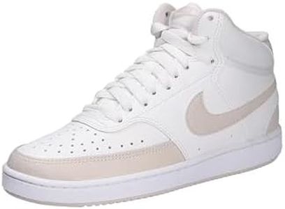 Nike NikeCourt Vision Mid, Sneaker Mujer, Summit White/Lt Orewood Brn-White, 36 EU