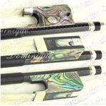 D Z Strad Cello Bow - Carbon Fiber with Polished Abalone Frog (Full Size 4/4)