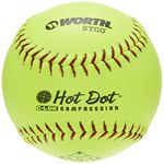 Worth 12" Sa Hot Dot Slowpitch Softball (Dozen)