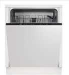 Beko DIN15X20 Full-size Integrated Dishwasher | Black Control Panel 60 cm Full size with 13 Place Setting | x30 Minute Quick Wash Technology