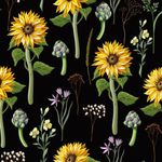 weiseni Floral Peel and Stick Wallpaper 17.7"x118" Sunflower Wallpaper Self-Adhesive Removable Wallpaper Boho Contact Paper Renter Friendly Wallpaper for Bathroom