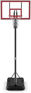 Spalding 44'' Polycarbonate Hercules Jr. Portable Basketball System, Red